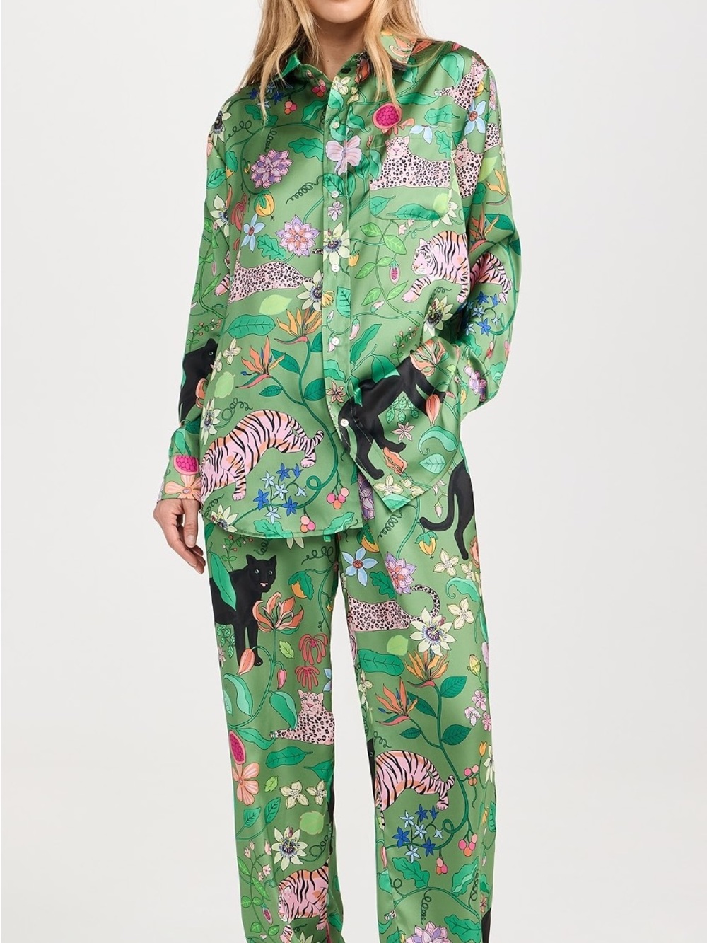 Karen Mabon Big Cats Pajama Set NEW WITH TAGS
